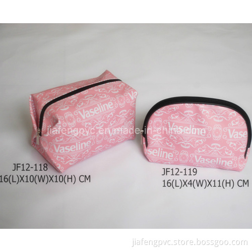PVC Pink Ladies' Cosmetic Bag